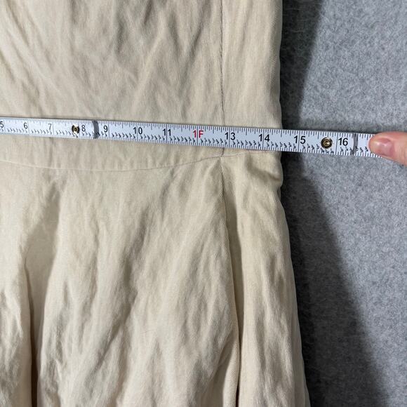 Banana Republic Dress 4P Cream Velvet Suede‎ Neutral Tulle Party Witchy Whimsy - Picture 8 of 13